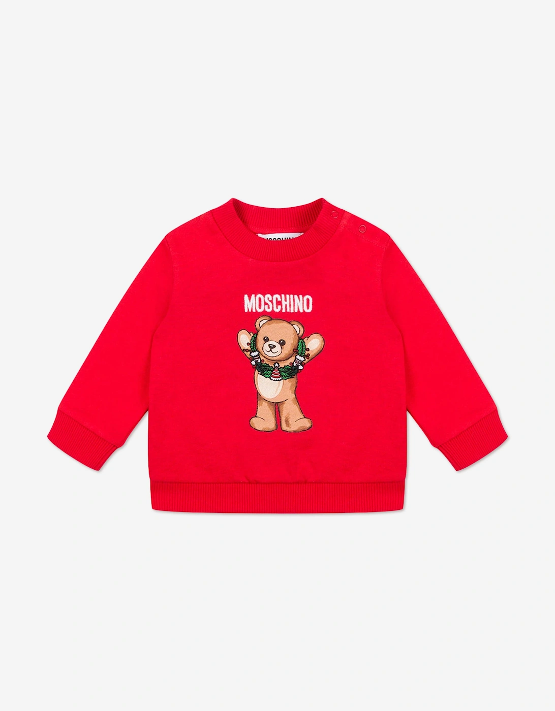 Baby Teddy Bear Sweatshirt in Red, 5 of 4