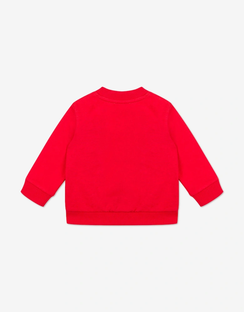 Baby Teddy Bear Sweatshirt in Red