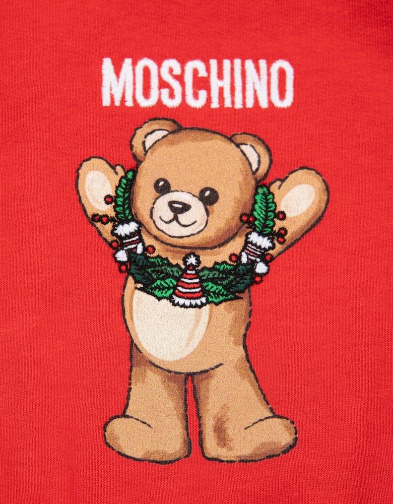 Baby Teddy Bear Sweatshirt in Red