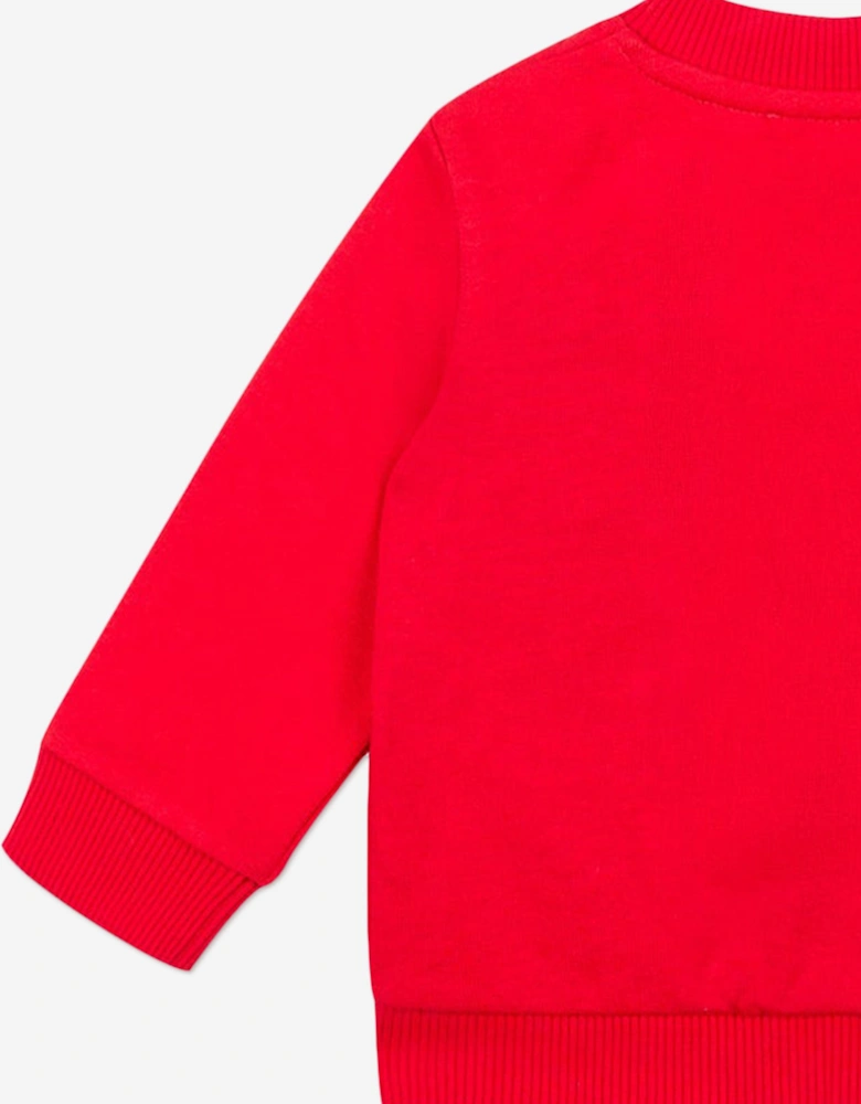 Baby Teddy Bear Sweatshirt in Red