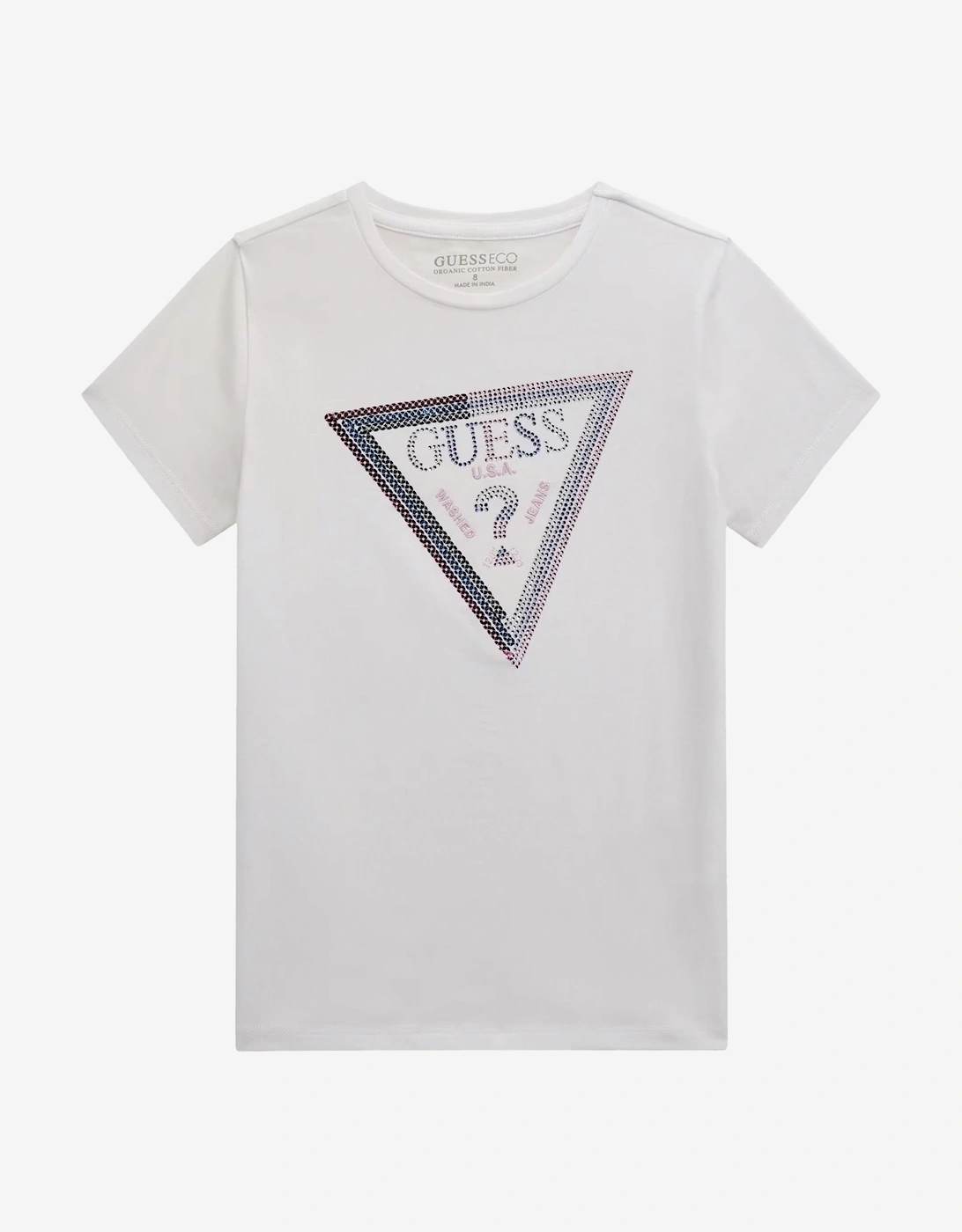 Girls Logo T-Shirt in White, 5 of 4