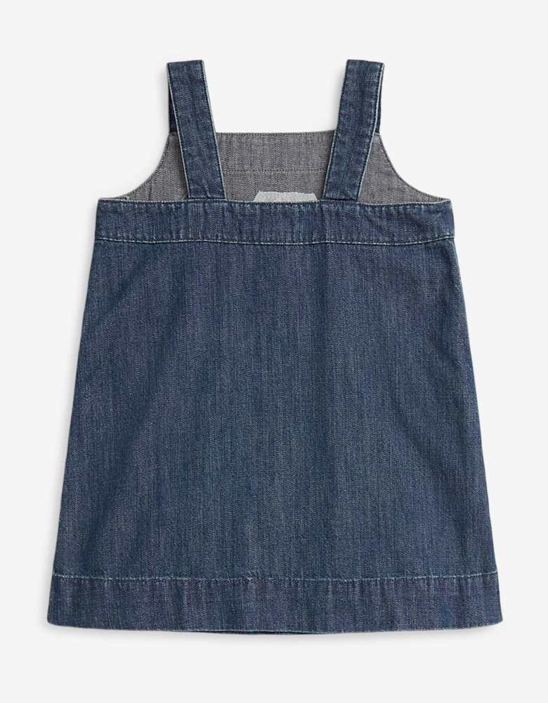 Baby Girls Polo Bear Pinafore Dress in Blue