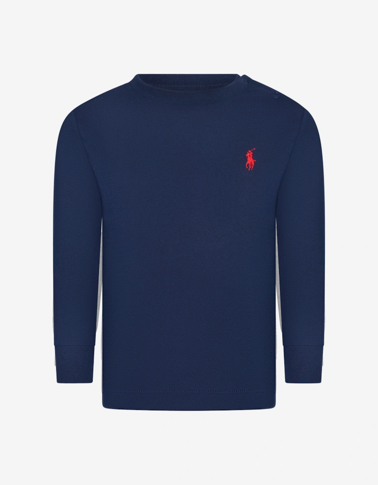 Baby Boys Long Sleeve T-Shirt in Navy