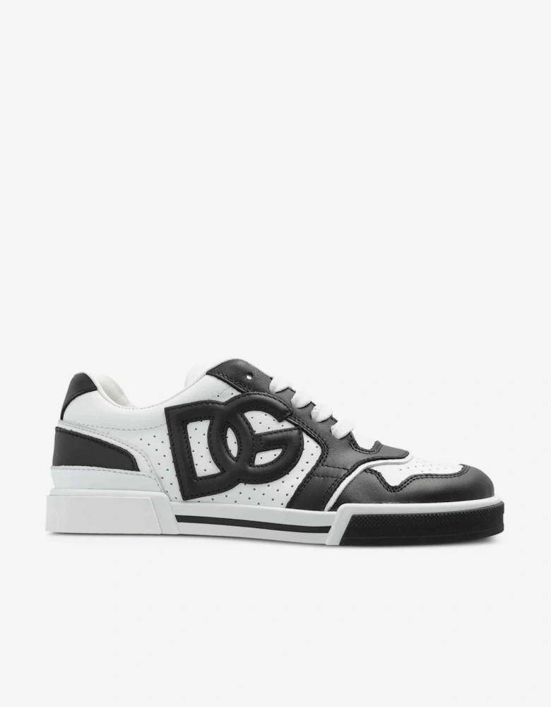 Boys Leather DG Logo Trainers in White