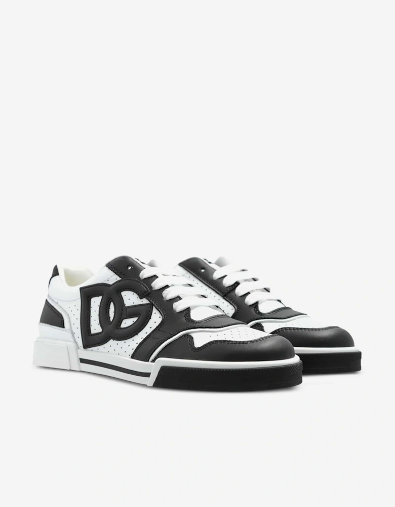 Boys Leather DG Logo Trainers in White
