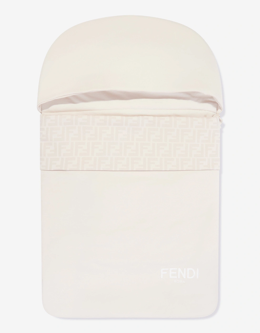 Fendi Girl's Fendi Baby FF Logo Nest in Beige - Cream