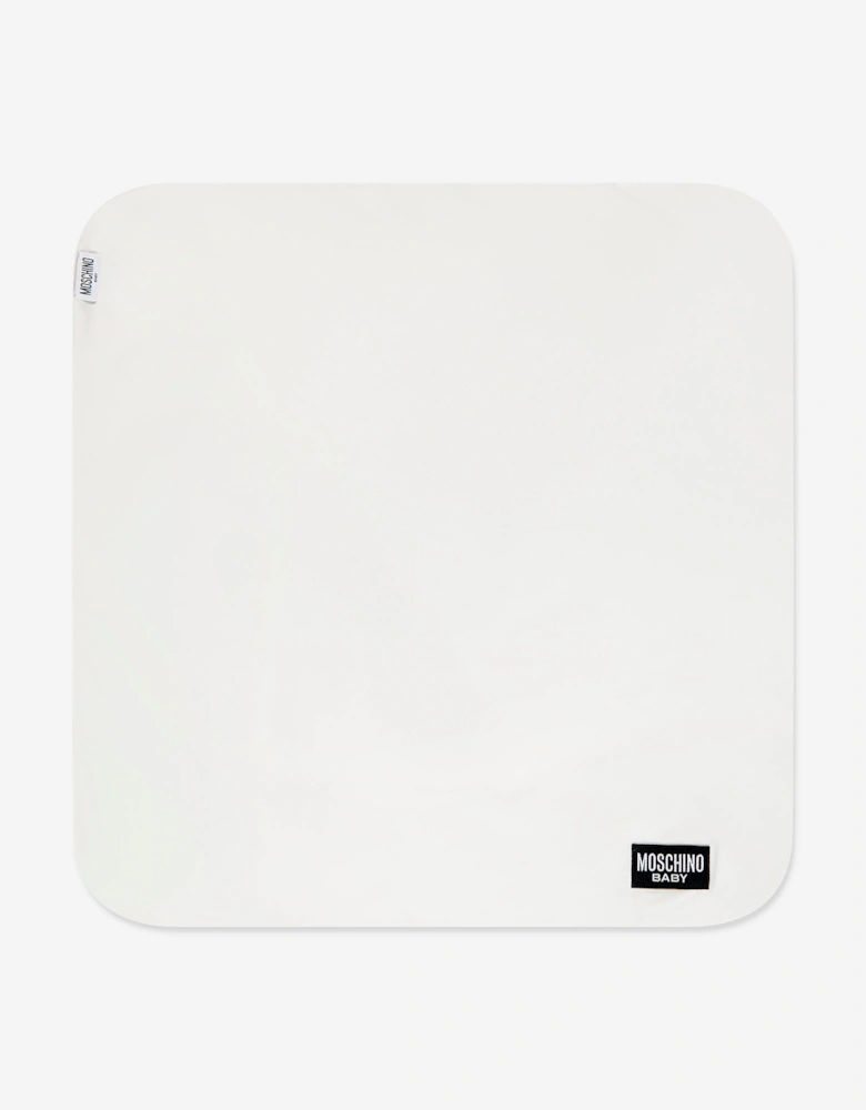 Baby Bear Logo Blanket in Ivory (70cm)