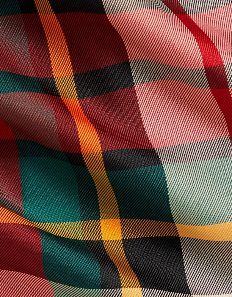 Baby Girls Taffeta Tartan Dress in Red