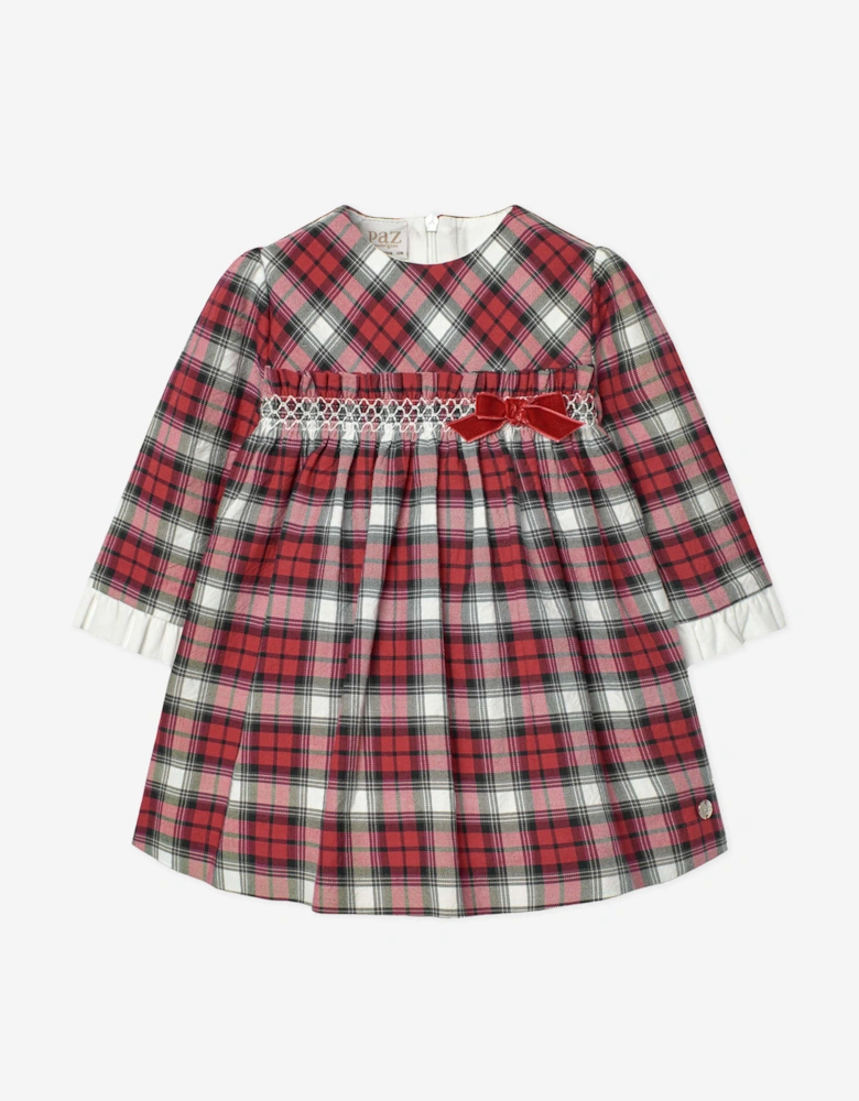 Girls Tartan Dress in Red