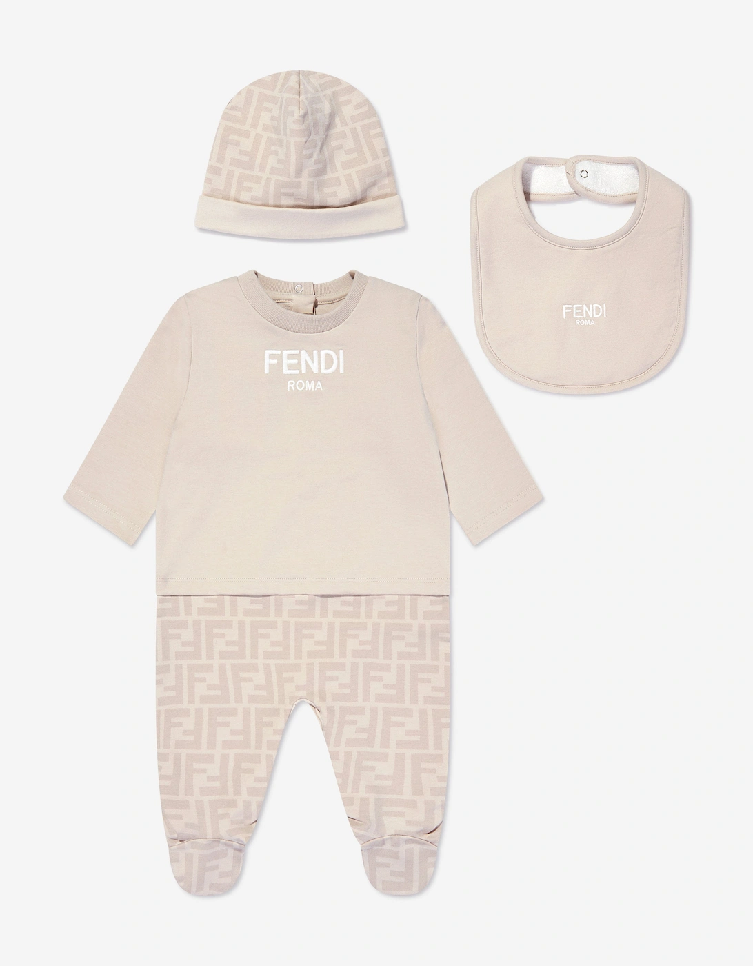 Baby 3 Piece Babygrow Gift Set in Beige, 5 of 4