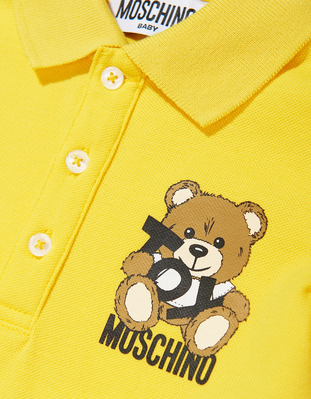 Baby Boys Teddy Bear Polo Shirt in Yellow