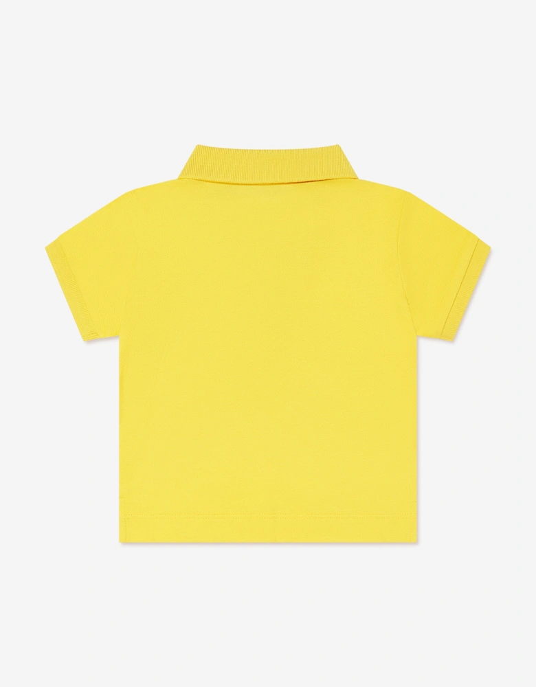 Baby Boys Teddy Bear Polo Shirt in Yellow