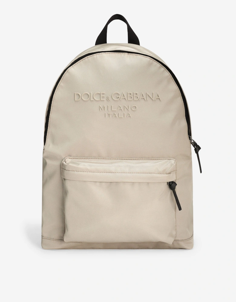 Boys Logo Backpack in Beige (41cm)