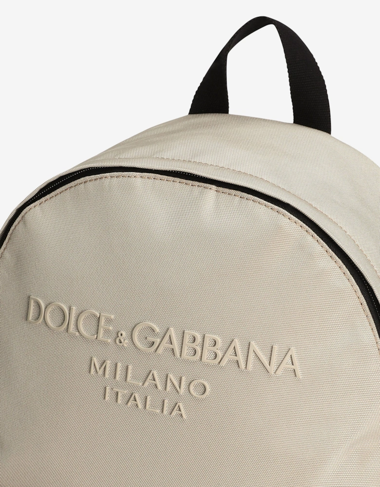 Boys Logo Backpack in Beige (41cm)