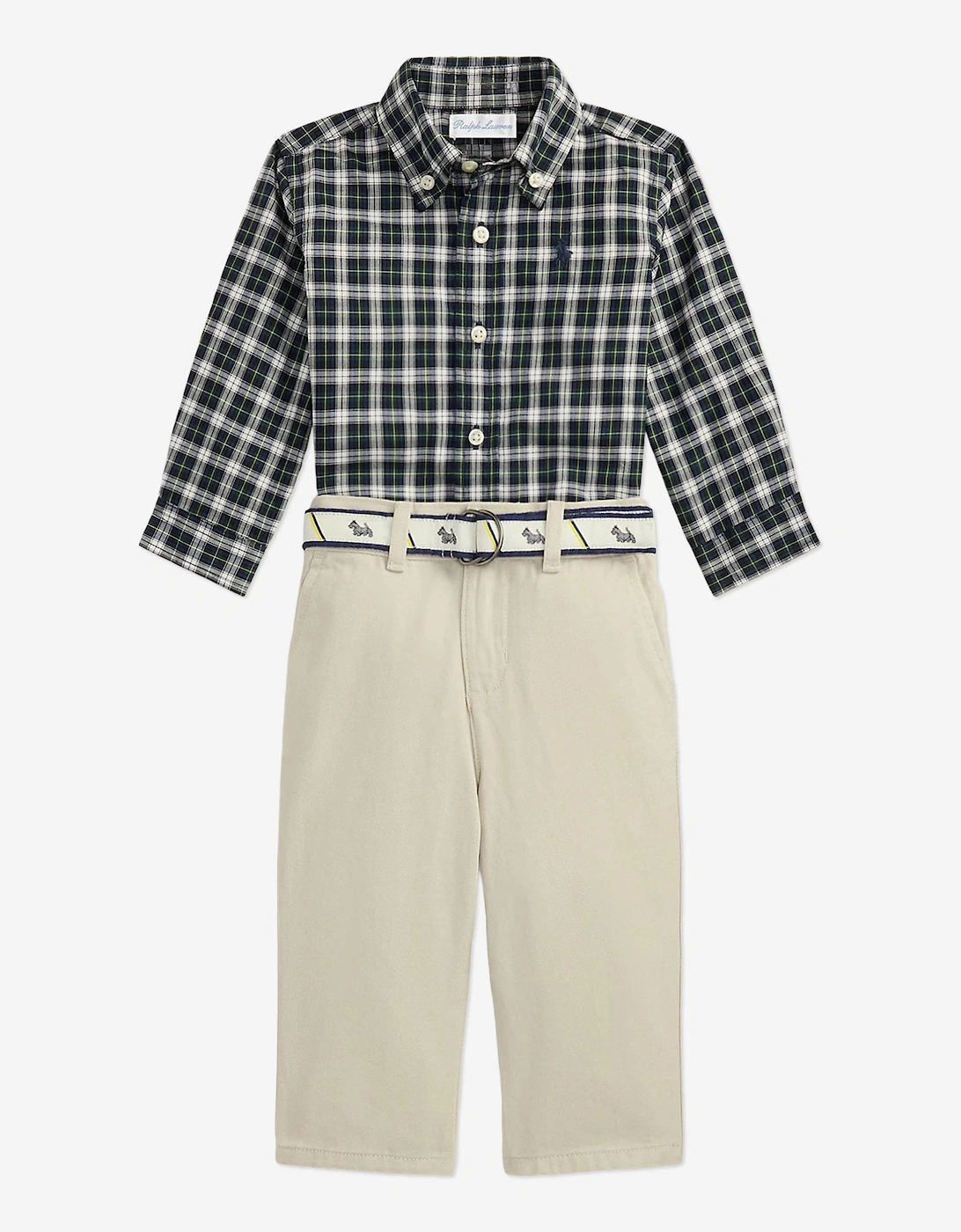 Baby Boys Shirt and Trouser Set in Multicolour, 6 of 5