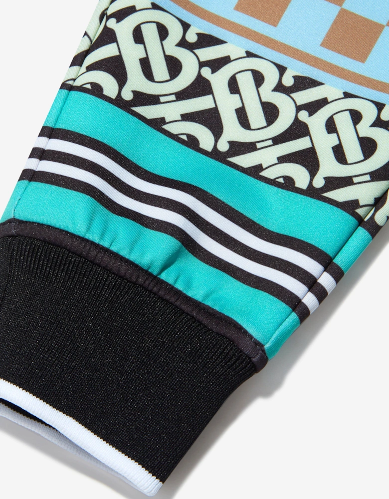 Boys Monogram Patterned Jersey Joggers