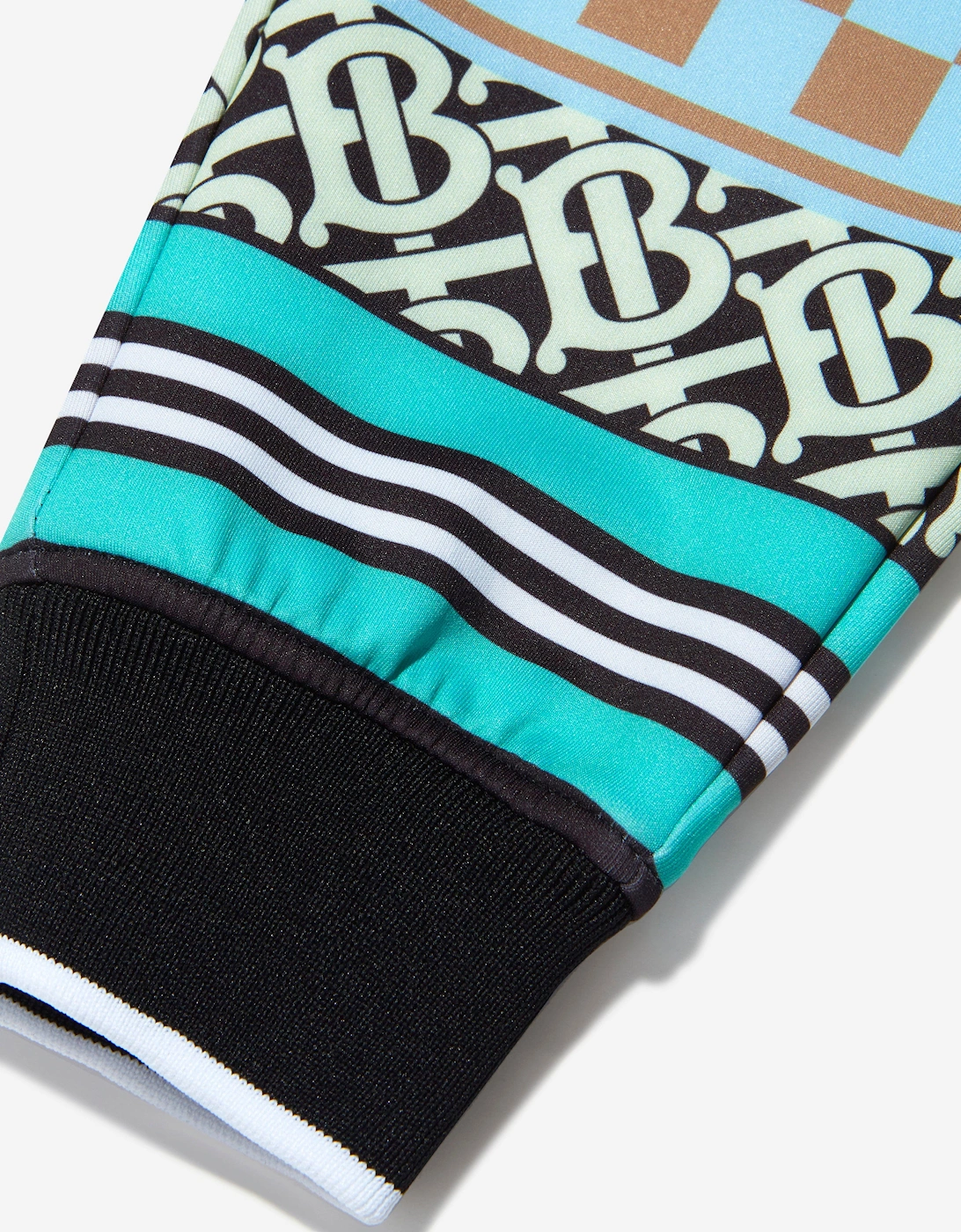 Boys Monogram Patterned Jersey Joggers