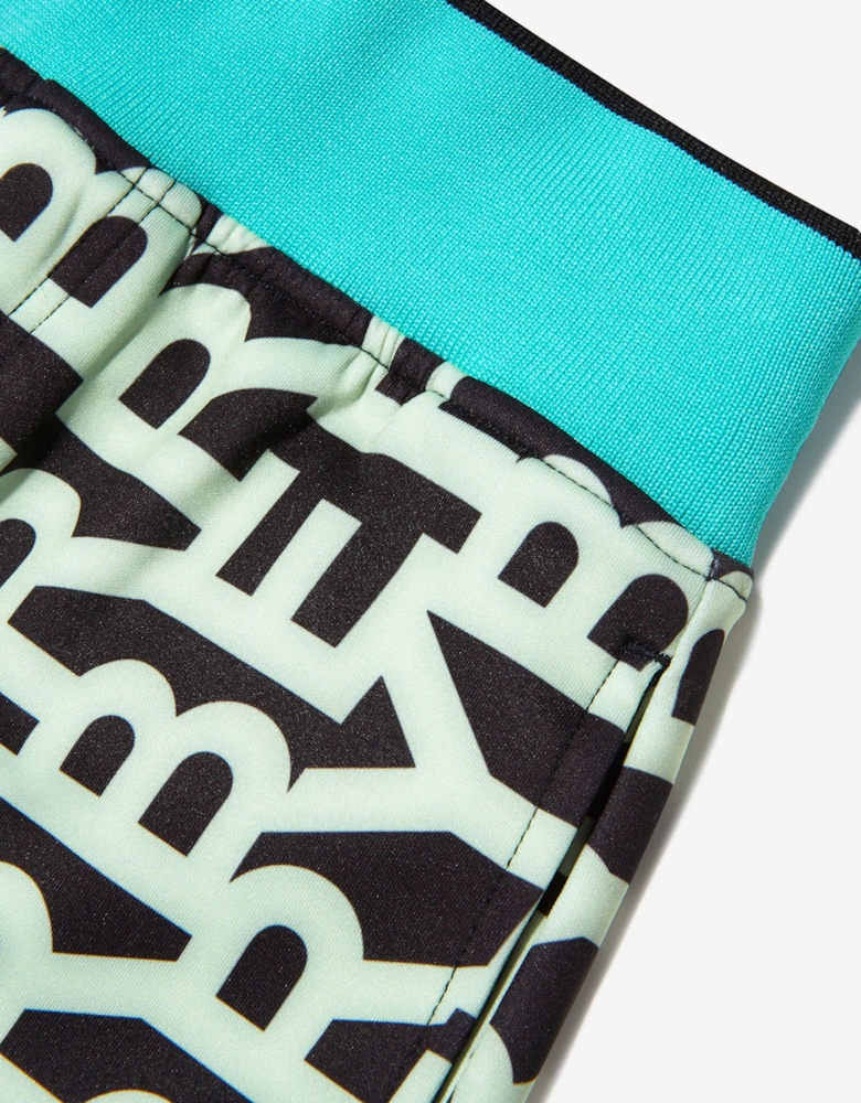 Boys Monogram Patterned Jersey Joggers