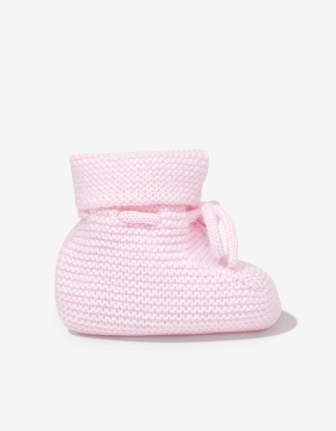 Baby Girls Wool Knit Booties in Pink