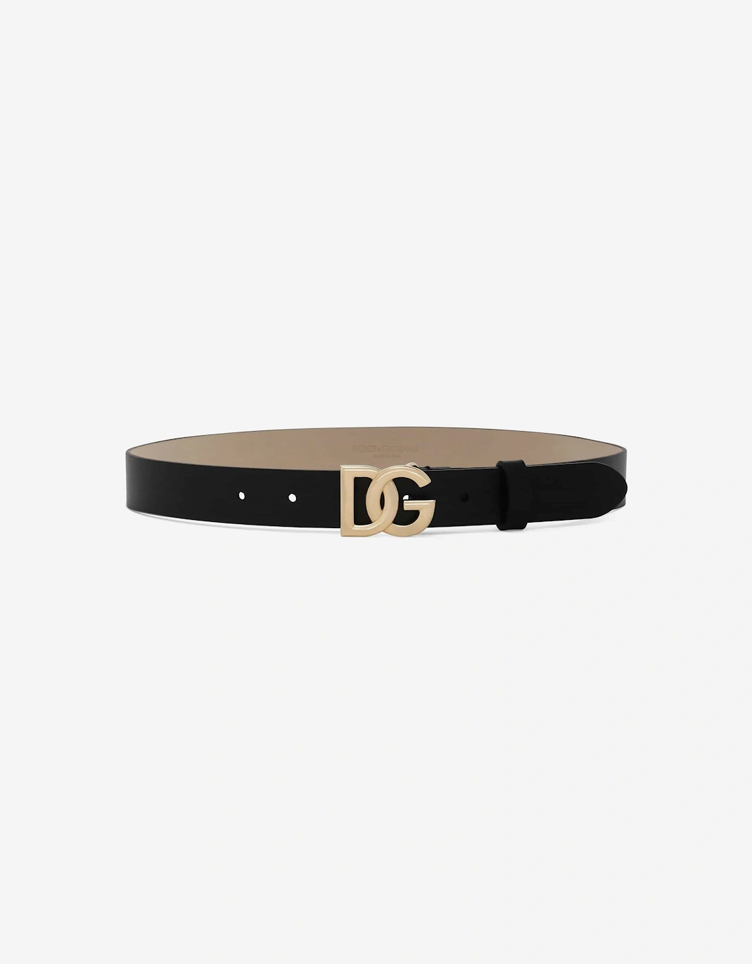 Girls Leather Logo Belt in Black, 5 of 4