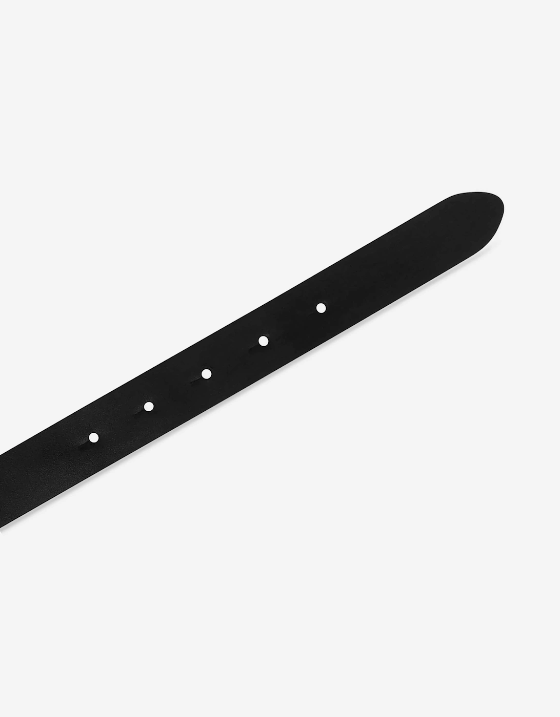 Girls Leather Logo Belt in Black