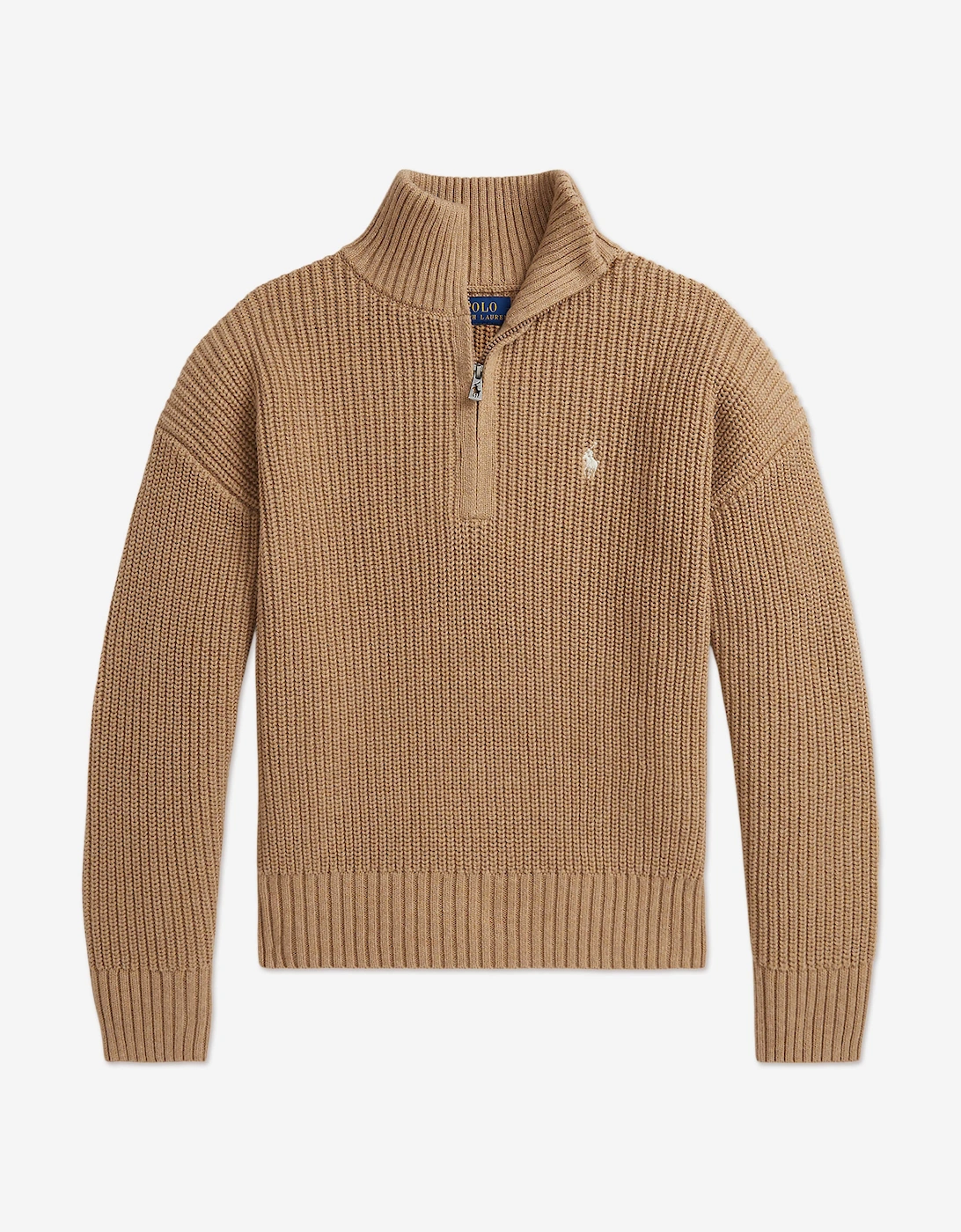 Girls Half Zip Jumper in Brown, 5 of 4