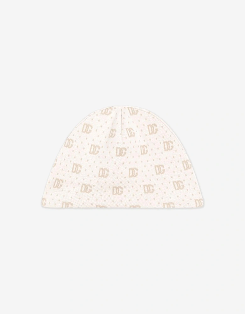 Baby DG Jacquard Romper Set in Ivory