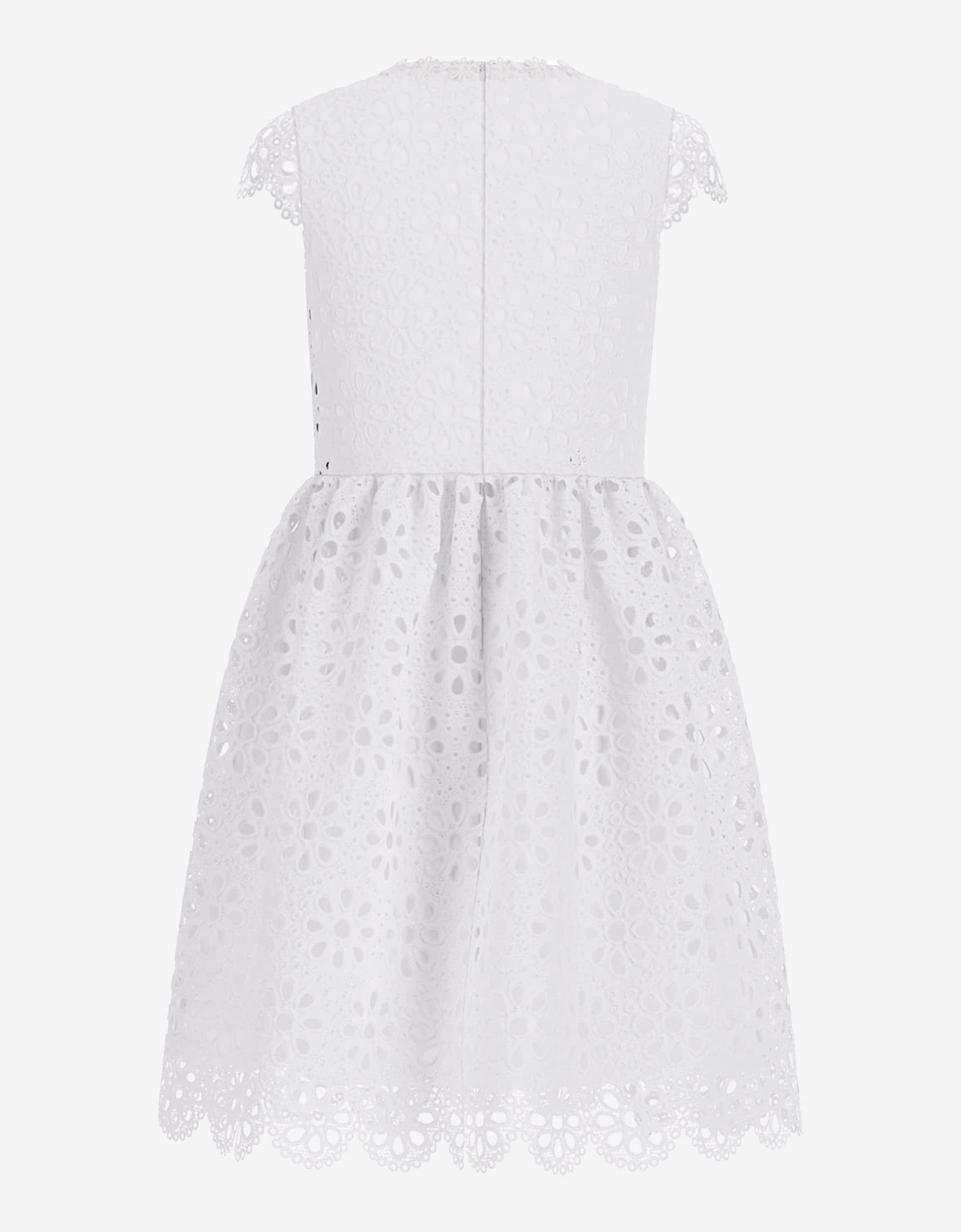 Girls Lace Dress in White