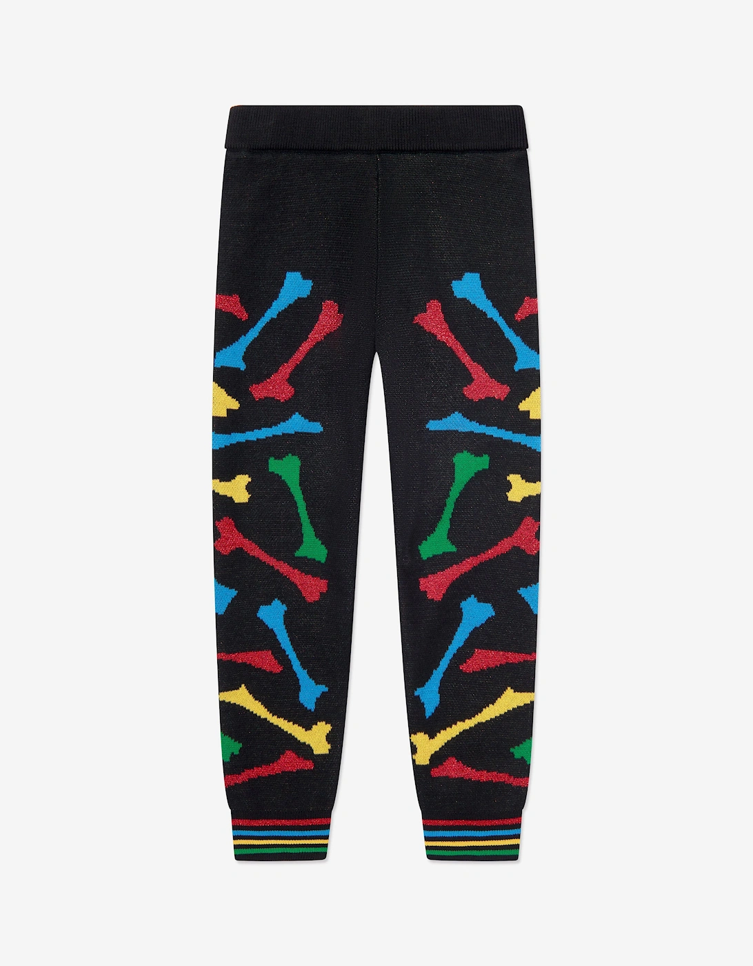 Kids Bones Stacked Joggers in Black, 5 of 4