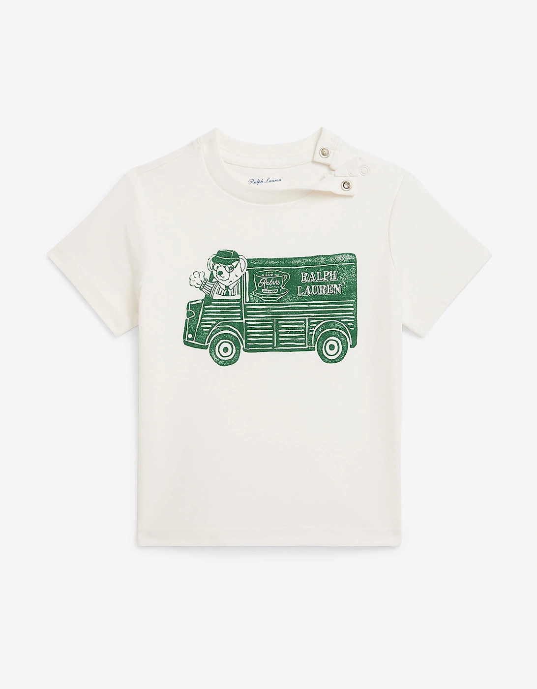 Baby Boys Bear Coffee Truck T-Shirt in White, 6 of 5