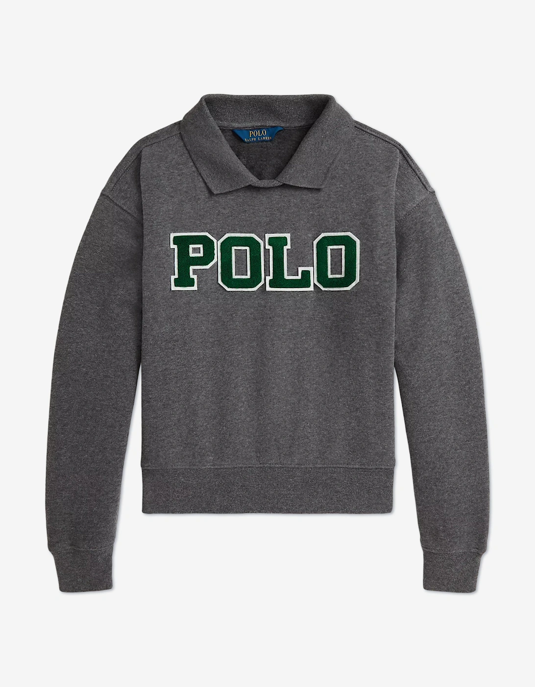Girls Polo Sweatshirt in Grey, 5 of 4