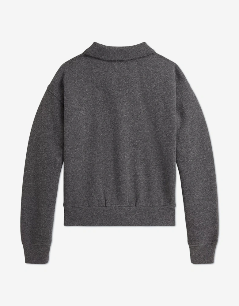 Girls Polo Sweatshirt in Grey