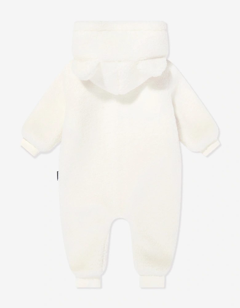 Baby Teddy Fleece Romper in Ivory