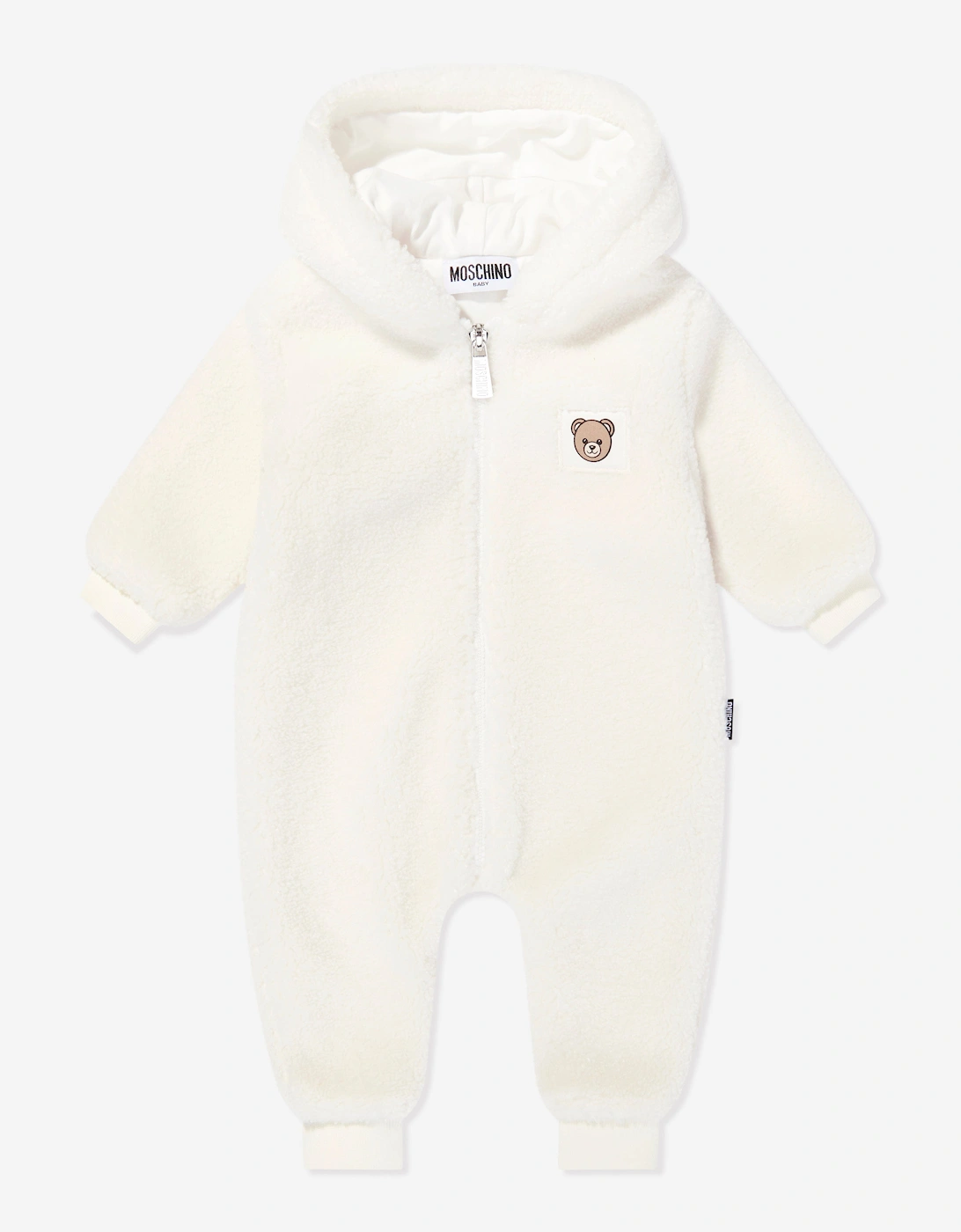 Baby Teddy Fleece Romper in Ivory, 5 of 4