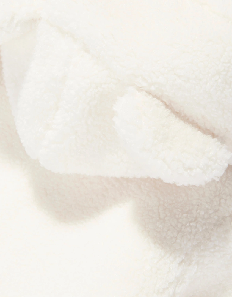 Baby Teddy Fleece Romper in Ivory