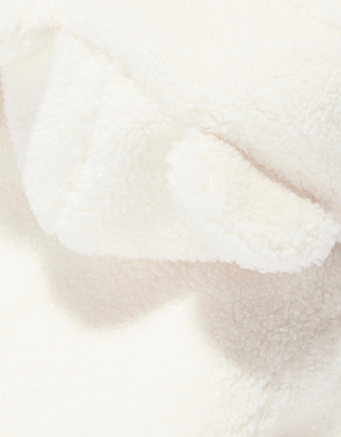 Baby Teddy Fleece Romper in Ivory