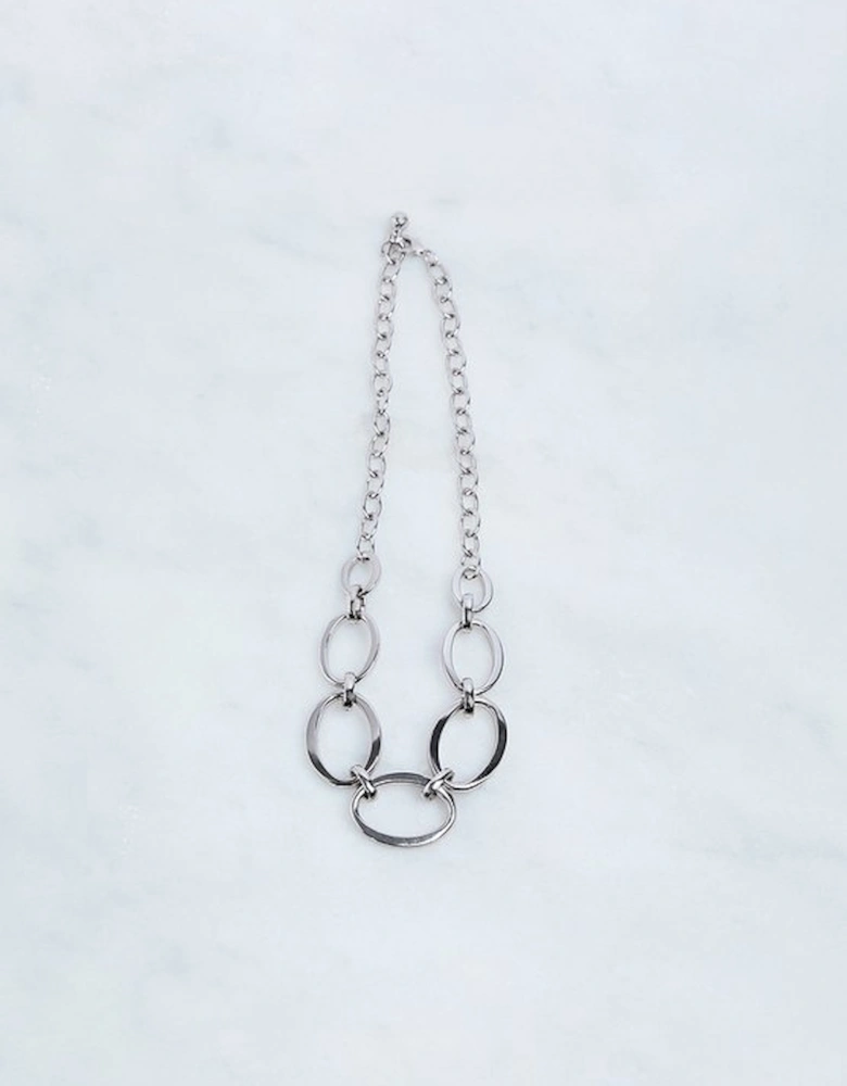 Hand Set European Crystal Oversized Chain Necklace