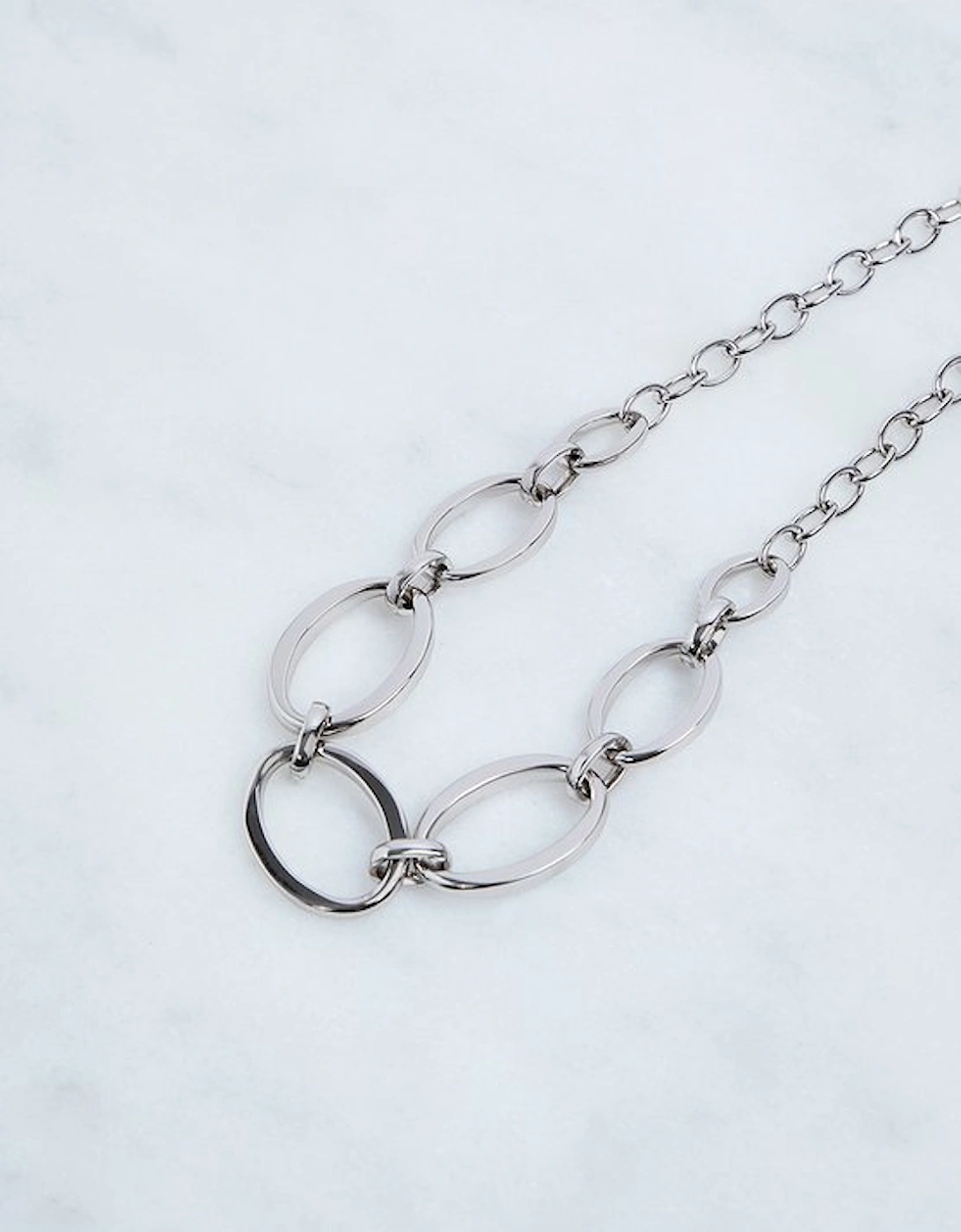 Hand Set European Crystal Oversized Chain Necklace