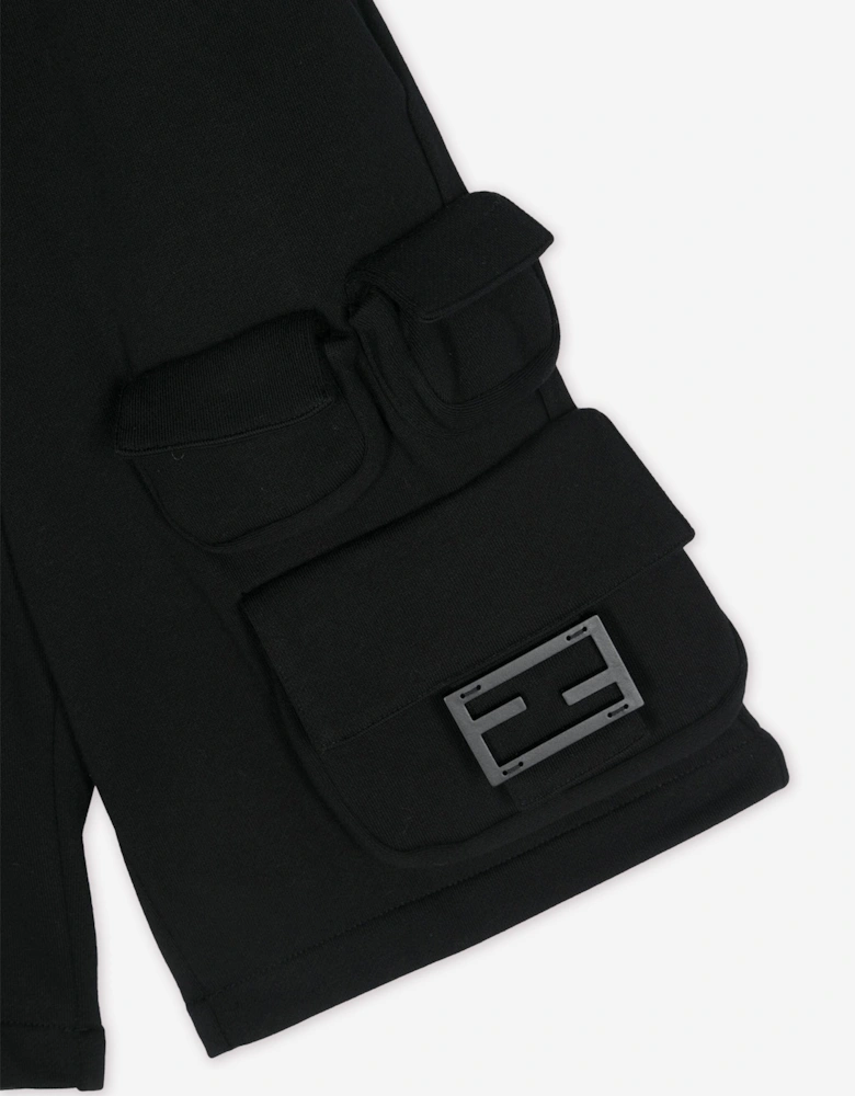 Boys FF Cargo Shorts in Black