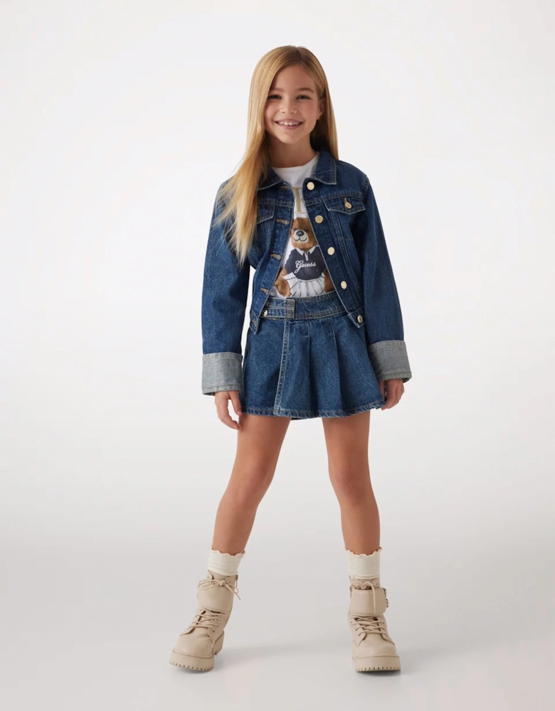 Girls Denim Jacket in Blue