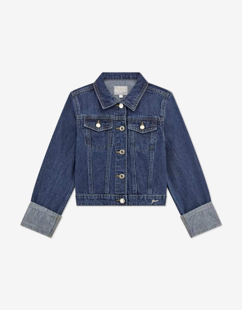 Girls Denim Jacket in Blue