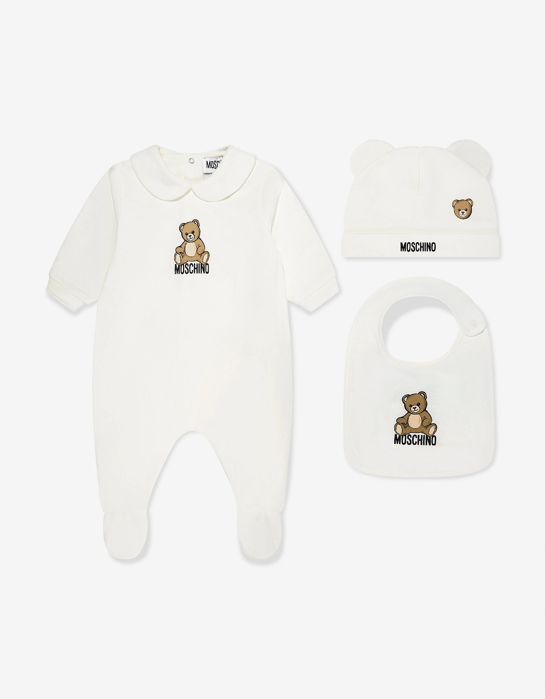 Baby Teddy Bear Babygrow Set in Ivory, 6 of 5