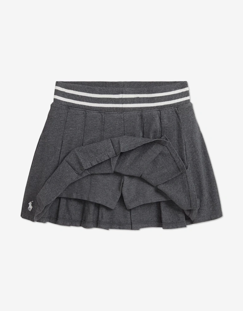 Girls Pleated Skort in Grey