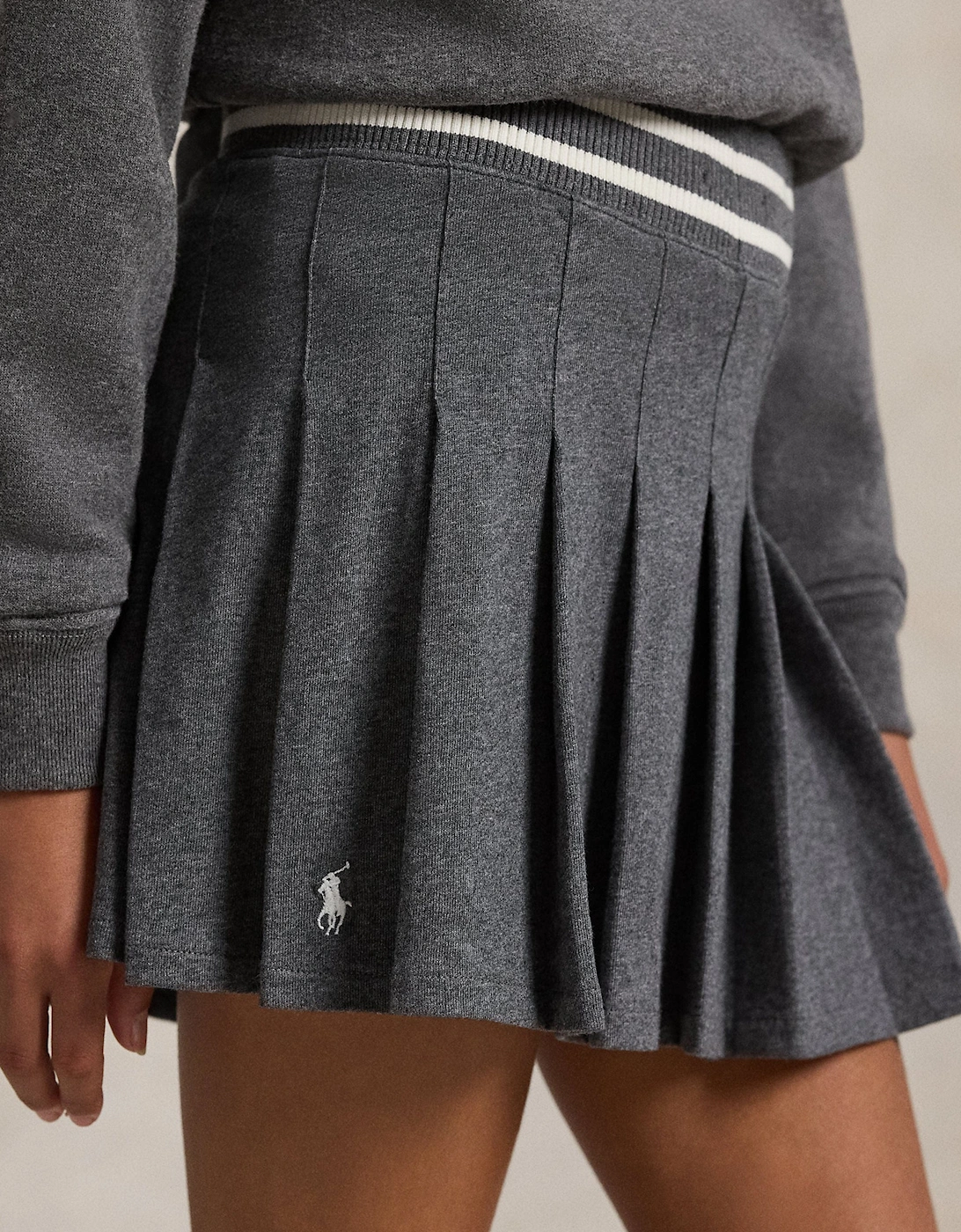 Girls Pleated Skort in Grey