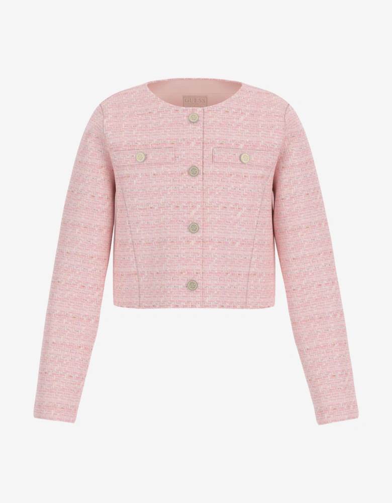 Girls Tweed Jacket in Pink