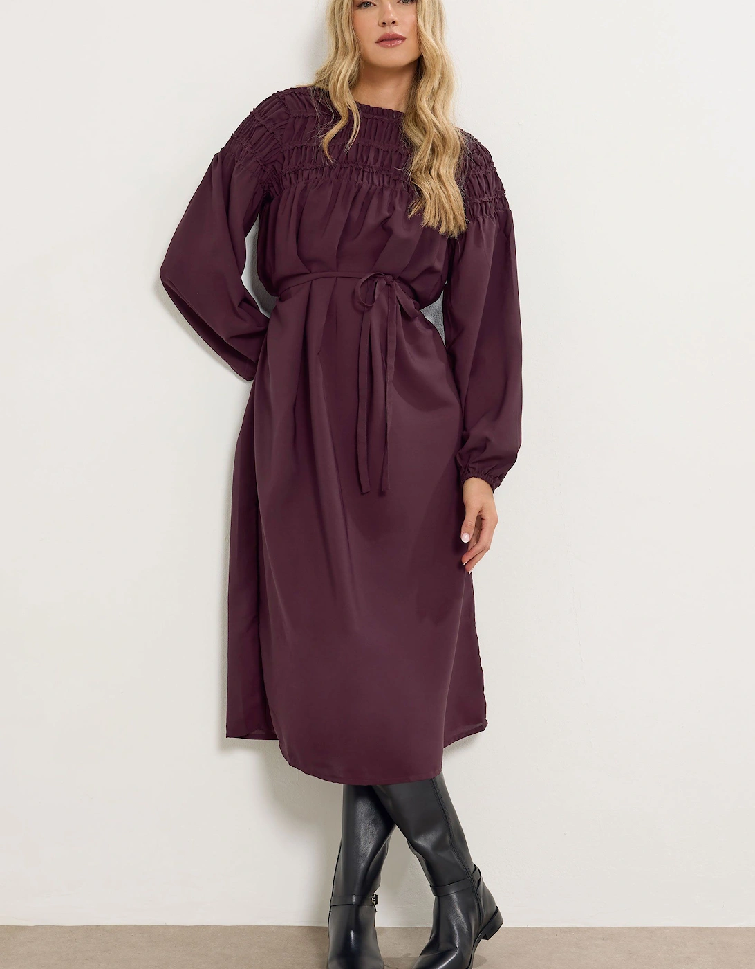 Tall Shirred Midi Dress, 2 of 1