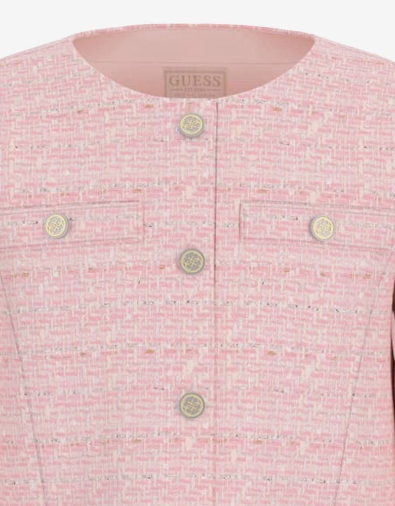 Girls Tweed Jacket in Pink