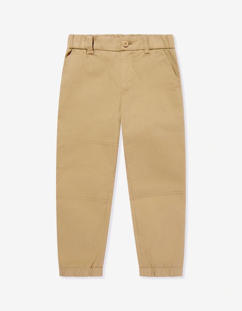 Enfant Boys Cotton Trousers in Beige
