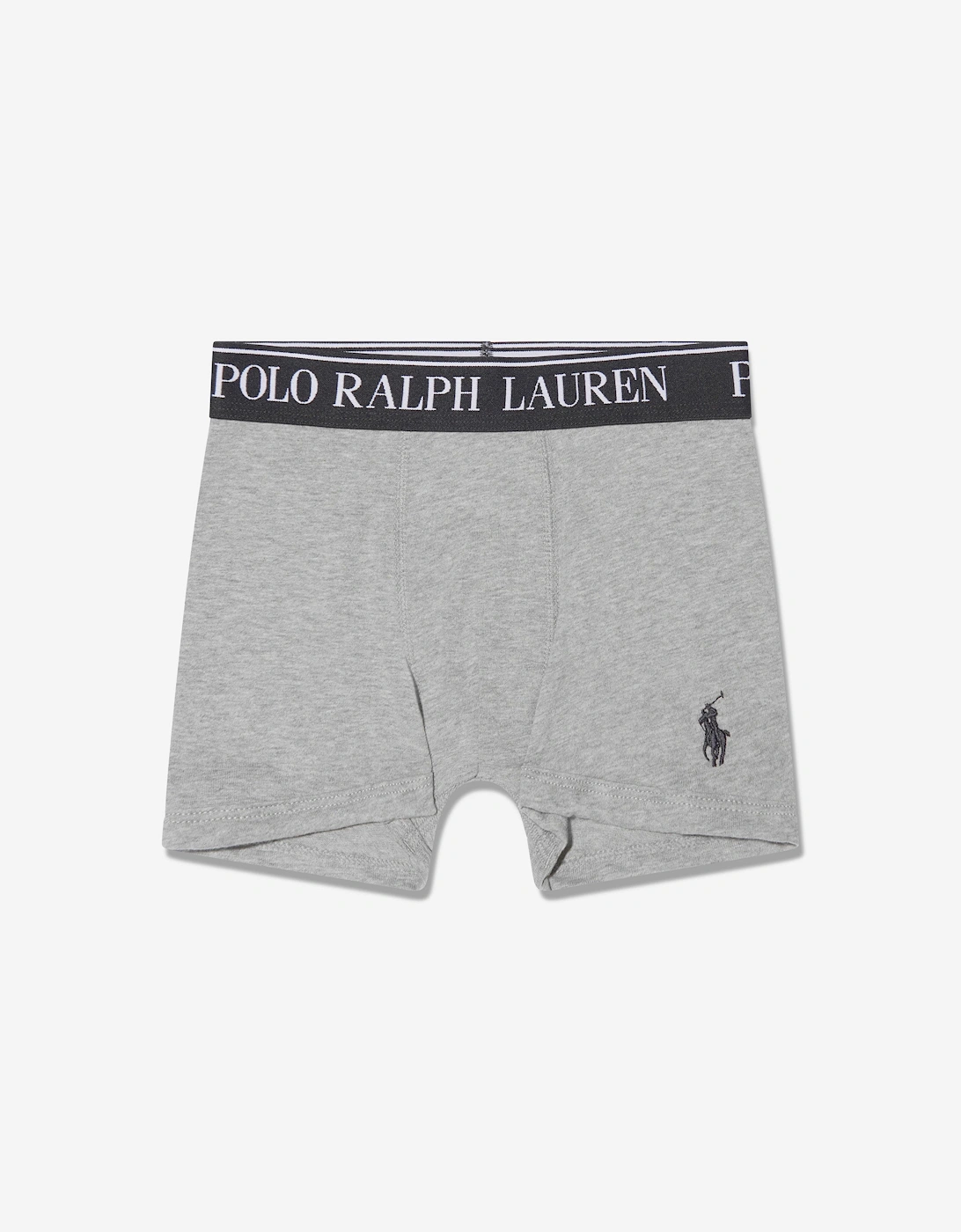 Boys Cotton Stretch 3 Pack Boxer Shorts Set in Grey
