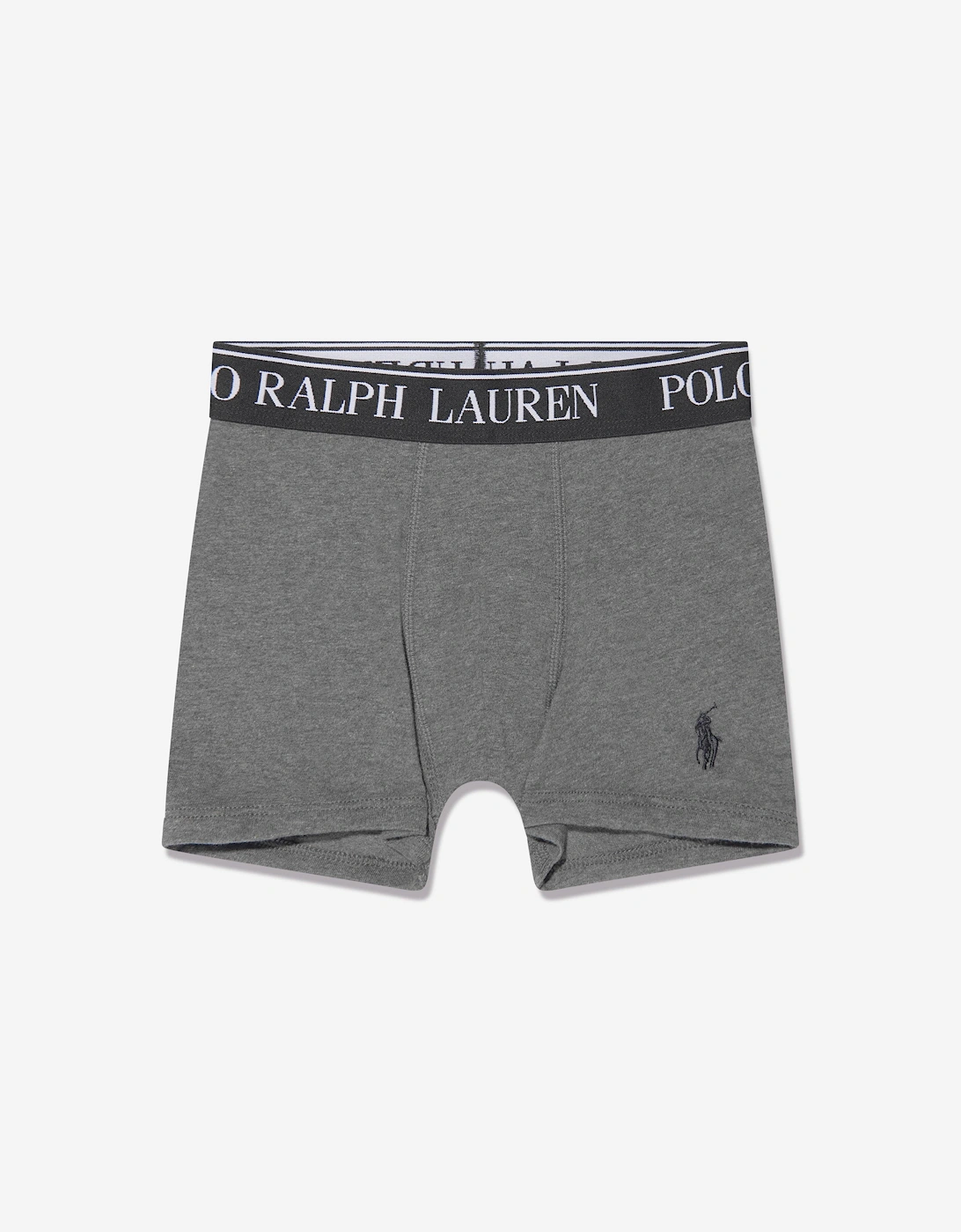 Boys Cotton Stretch 3 Pack Boxer Shorts Set in Grey
